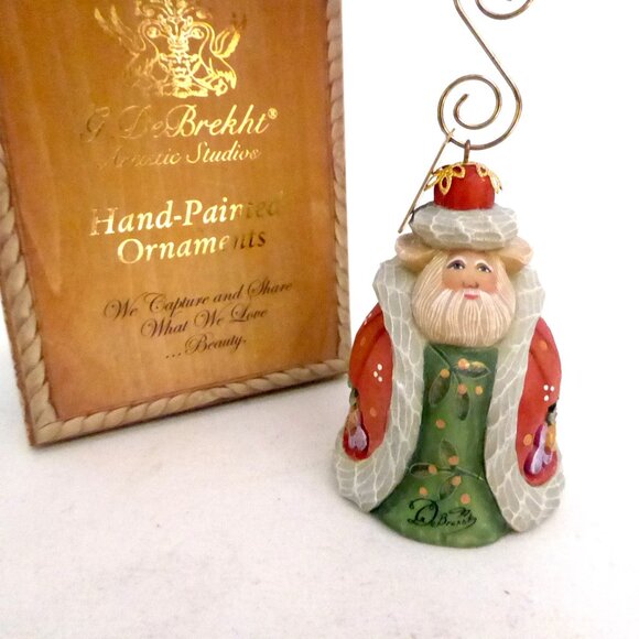 NEW 2008 G. DeBrekht HAND PAINTED SANTA CLAUS CHRISTMAS ORNAMENT - Picture 3 of 13